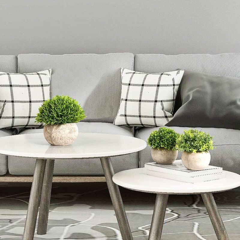 GoMaihe Plantas Artificiales Plásticas de Maceta, 3Piezas, Planta Artificial Decorativa, Adecuado para El Hogar Oficina Decoración Jardín Baño Cocina Balcón Planta Falsa Decorativas - Imagen 5