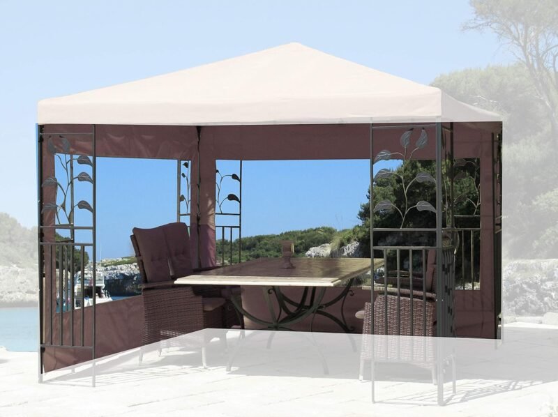 Quick-Star 2 Laterales con Ventana de PVC para Hojas Carpa 3 x 3 m página Pared Arena - Imagen 2
