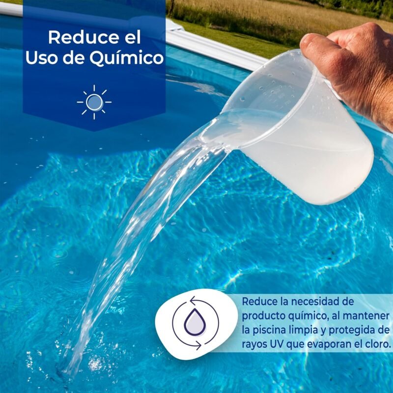 Gre CPROV505 - Cobertor de Verano para Piscina Ovalada de 500 x 300 cms, Color Azul - Imagen 5