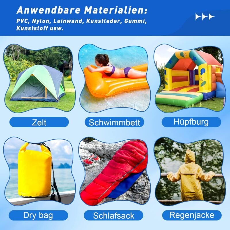 KAZATE Kit de Reparación Piscina Autoadhesivo Impermeable al Agua, 10 cm x 150 cm Parches de Reparación para Cama de Agua, Piscina, Liner de Piscina, Piscina Infantil, Colchón de Aire - Imagen 5