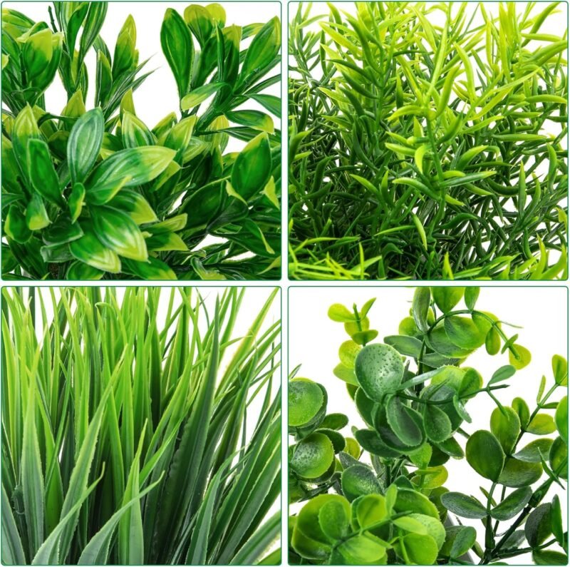Woltoy 4 Piezas Plantas Artificiales, Planta Artificial de Interior, Plantas Falsas de Plástico, Pequeñas Planta Verde Falsa en Maceta para Oficina Baño Dormitorio Decoración del Hogar - Imagen 3