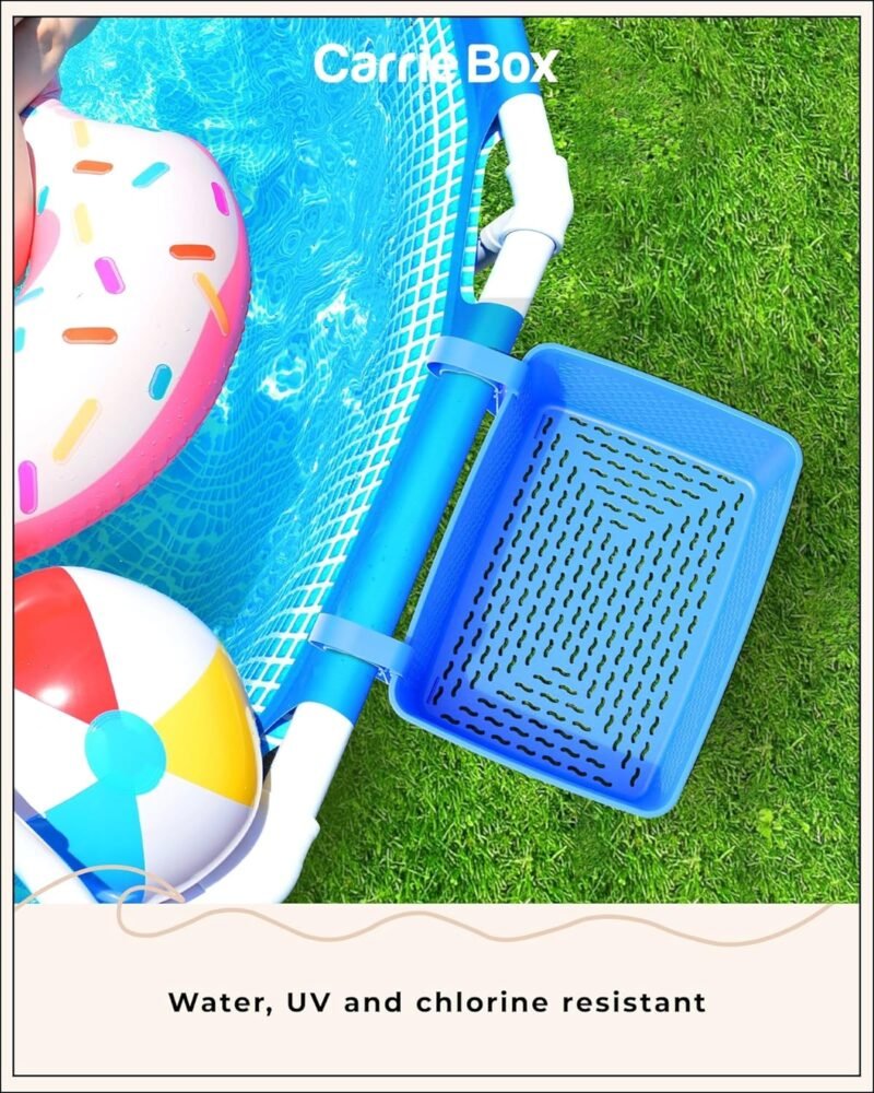Carrie Box 2.0 Cesta de Almacenamiento, Accesorios de Piscina, Piscina Desmontable, Portavasos de Piscina, Plástico Reciclado - Imagen 7