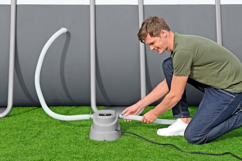 BESTWAY Calentador de Agua Eléctrico 42,6x26,6x18,7 cm Gris - Imagen 2