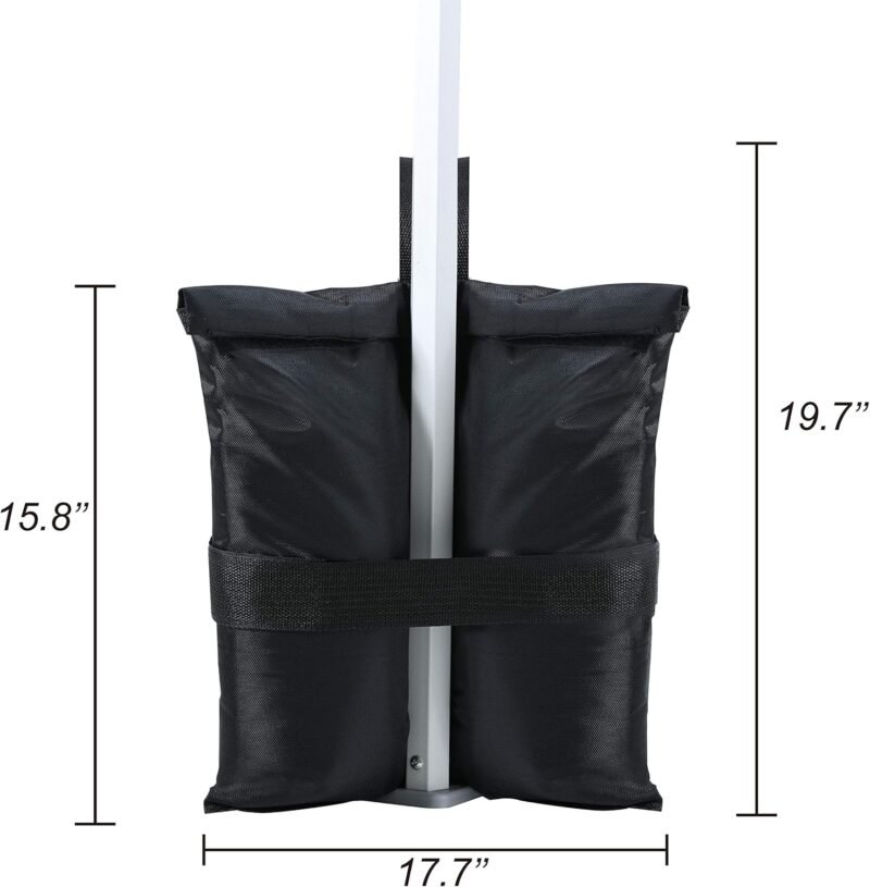 ABCCANOPY Bolsas de Peso para cenador instantáneo, Resistentes, kiosco, Patio al Aire Libre, Patio Trasero, Juego de 4 a 40 Libras de Capacidad por Bolsa - Imagen 2