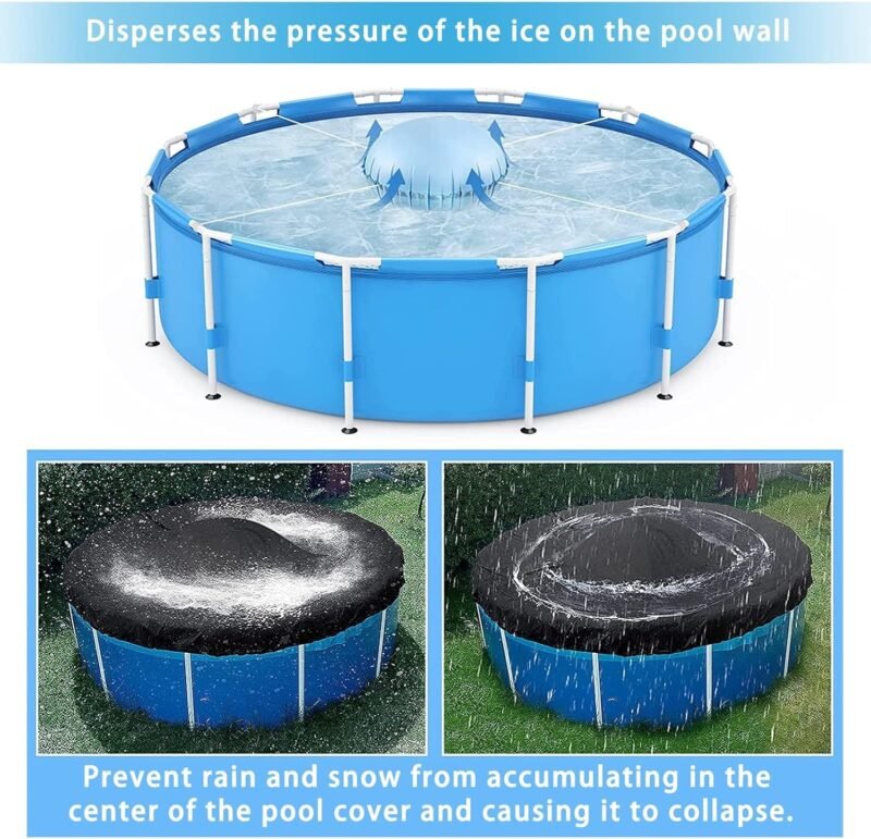 Cojín de Invierno para Piscina,4×4ft Cojín de Aire para Cubierta de Piscina,Cojín de Piscina Invierno,Cojín de Almohada de Aire de Cierre para Cubierta de Piscina sobre el Suelo - Imagen 4