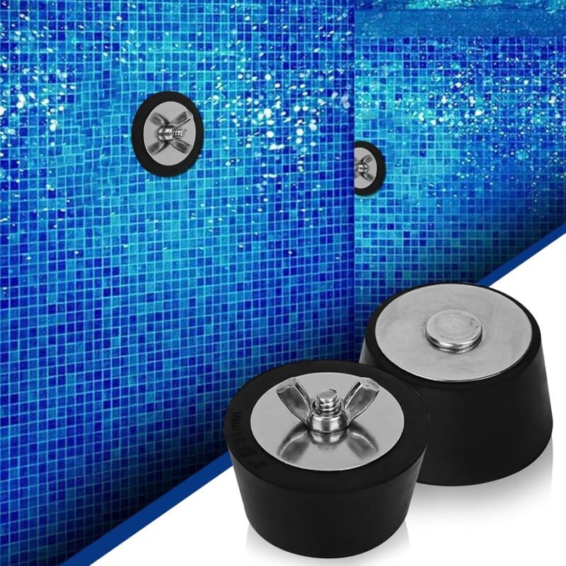 JOJOCY Tapones de goma de 4 tamaños, boquilla de entrada de piscina de 25/32/38/51 mm para piscina enterrada, evita daños por heladas en tuberías de drenaje de piscinas - Imagen 8