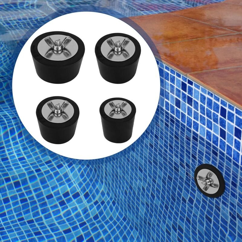 JOJOCY Tapones de goma de 4 tamaños, boquilla de entrada de piscina de 25/32/38/51 mm para piscina enterrada, evita daños por heladas en tuberías de drenaje de piscinas - Imagen 7