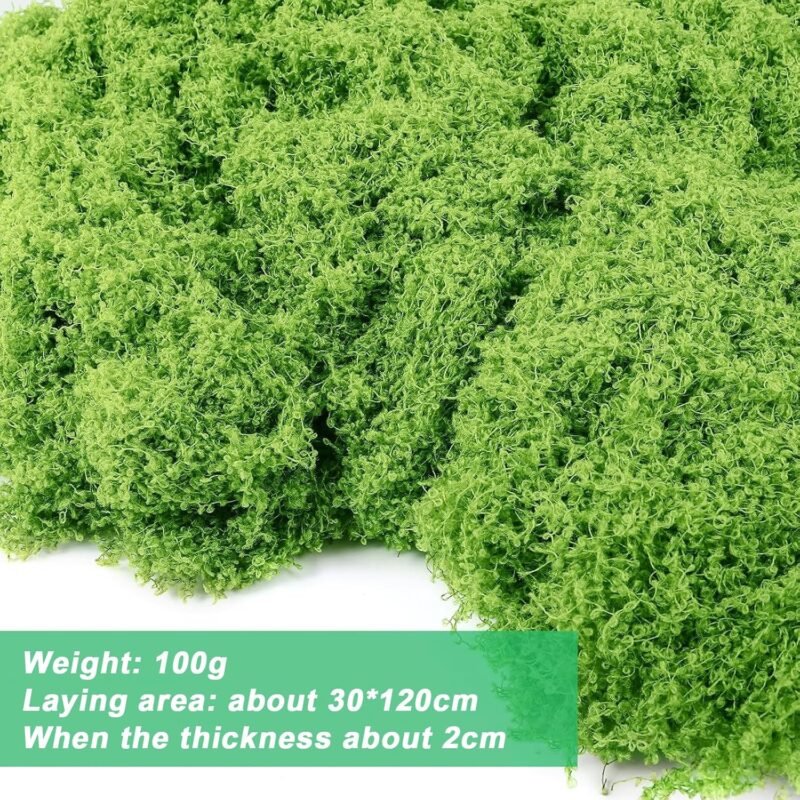 Musgo Artificial Decoracion 100g Musgo Artificial Musgo Natural Preservado Plantas Artificiales Simulación de Musgo Musgo Conservado Decorativo para Musgo，para Manualidades（Verde Claro） - Imagen 2
