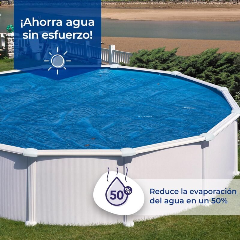 Gre CPROV505 - Cobertor de Verano para Piscina Ovalada de 500 x 300 cms, Color Azul - Imagen 2