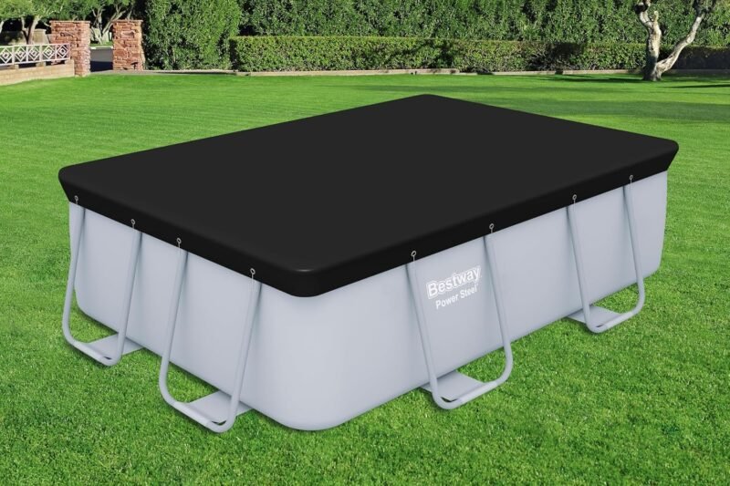 BESTWAY Cobertor de Invierno Rectangular 269x179 cm para Piscinas Rectangulares de 282x196 cm Negro - Imagen 7