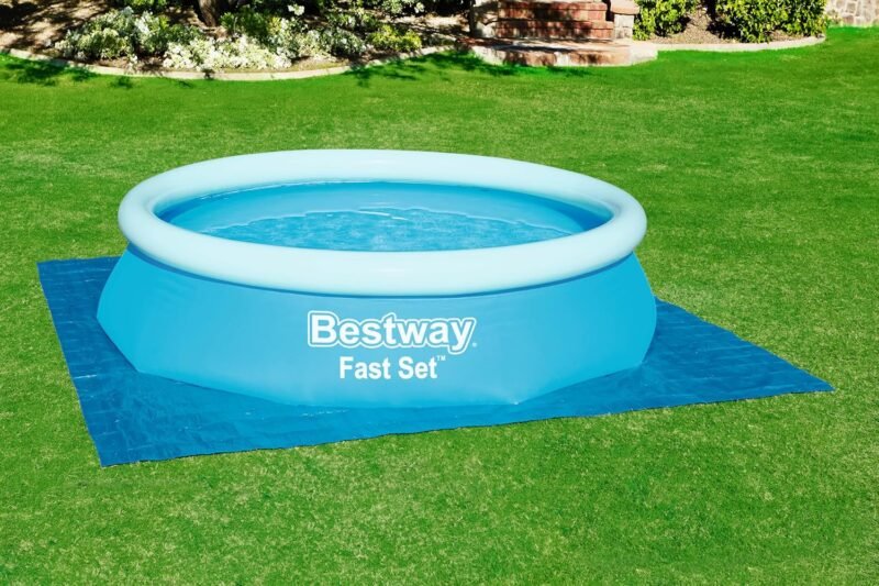 BESTWAY Tapiz Protector de Suelo 335x335 cm para Piscinas Desmontables Azul - Imagen 6