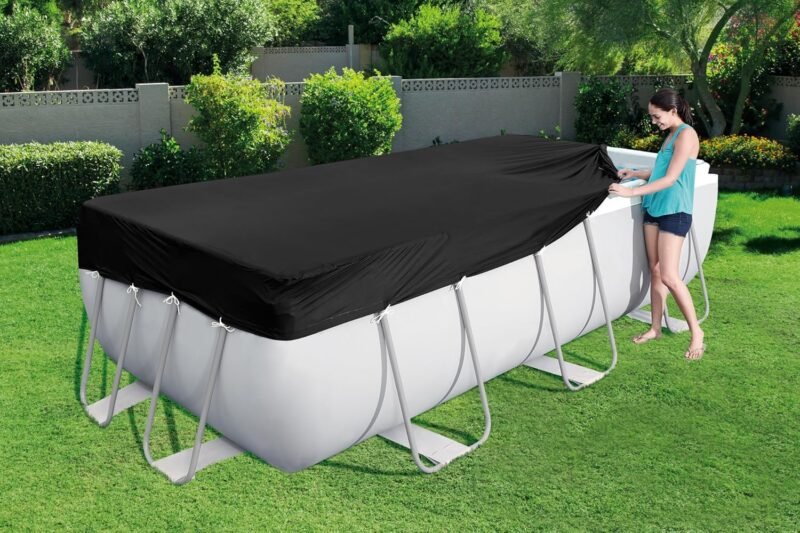 BESTWAY Cobertor de Invierno Rectangular 269x179 cm para Piscinas Rectangulares de 282x196 cm Negro - Imagen 2